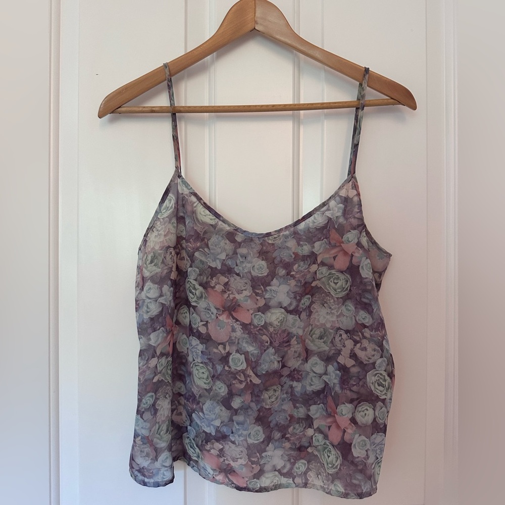 American Apparel Floral Chiffon Camisole